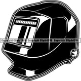 Welding Weld Welder Forge Metal Blacksmith Helmet ClipArt SVG