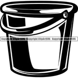 Maid Cleaning Service Housekeeping Housekeeper Mop Bucket Cleaner ClipArt SVG