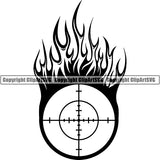Sports Game Hunting Fishing Hunt Fish Fire ClipArt SVG