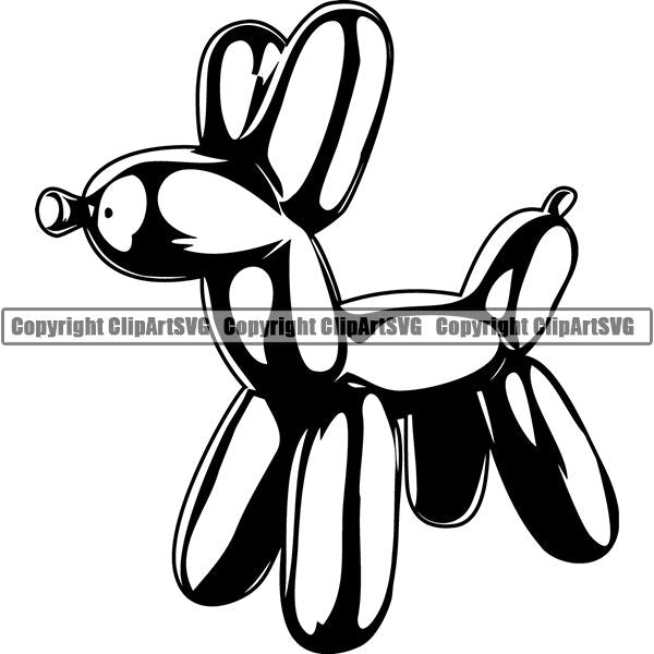 People Family Child Children Kid Toy Ballon Animal ClipArt SVG