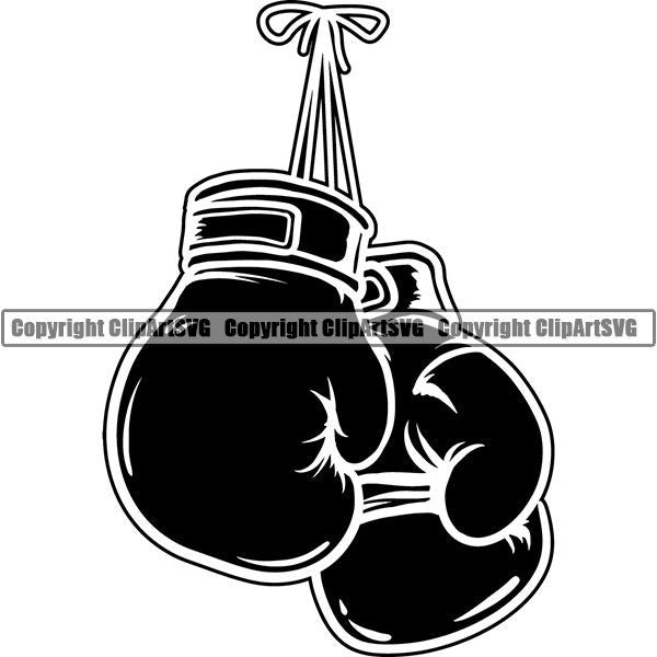 Sports Boxing Boxer MMA Fighter Glove ClipArt SVG