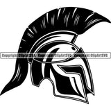 Spartan Warrior Gladiator Mask Helmet ClipArt SVG