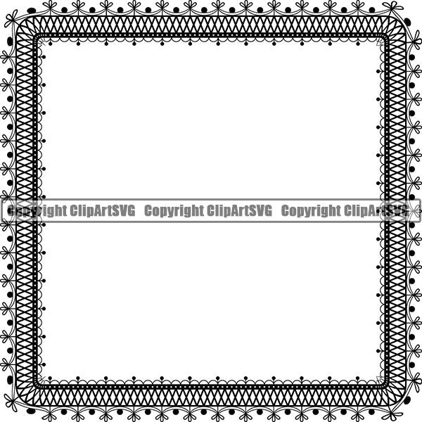 Fashion Beauty Arts Crafts Clothes Designer Lace Square ClipArt SVG
