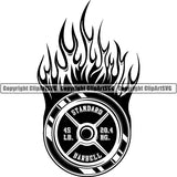 Gym Sports Bodybuilding Fitness Muscle Fire ClipArt SVG