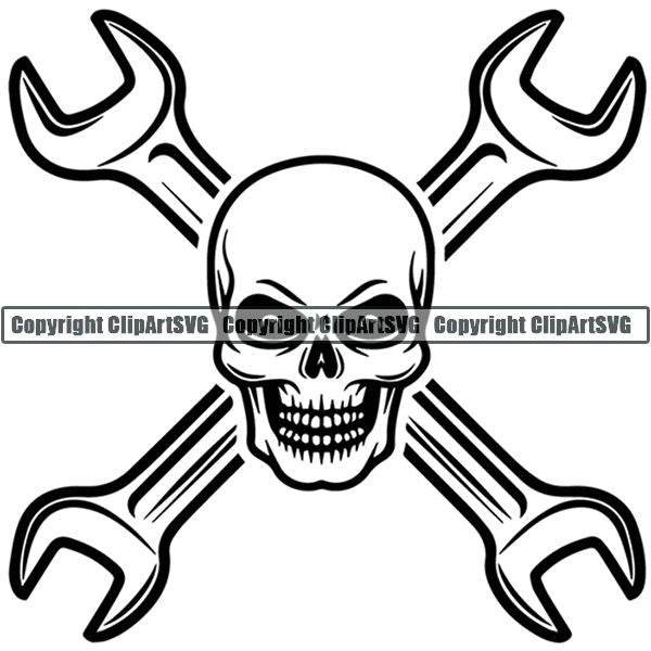 Mechanic Repair Shop Garage Logo ClipArt SVG