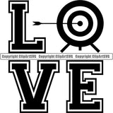 Sports Game Archery Love ClipArt SVG