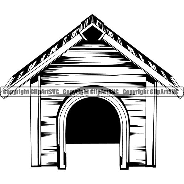 House Pet Supplies Dog House ClipArt SVG