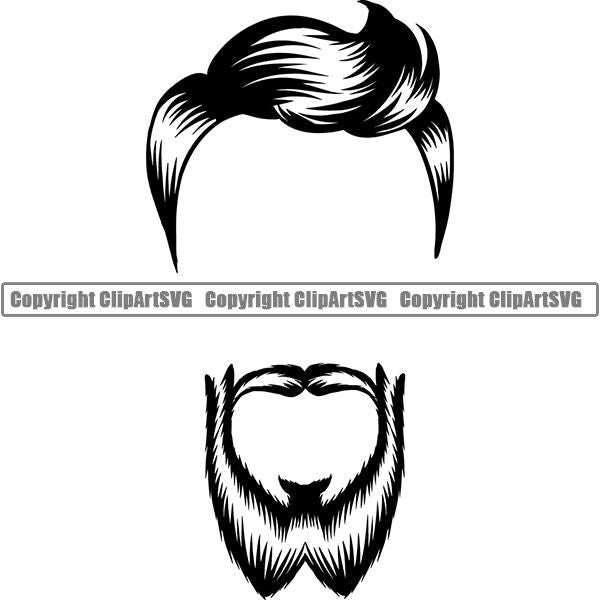 Design Element Human Hair Beard ClipArt SVG