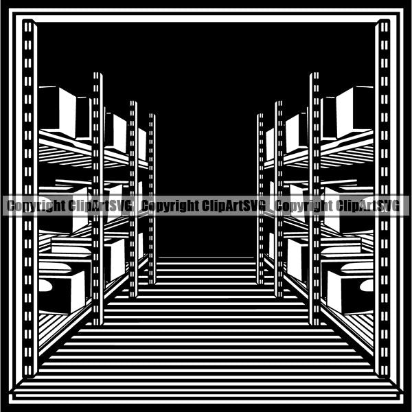 Business Office Advertising Money Shipping Storage ClipArt SVG