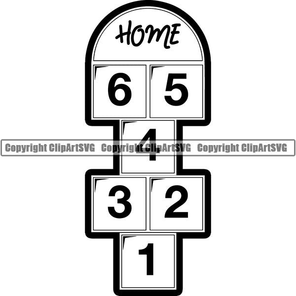 Game Hop Scotch ClipArt SVG
