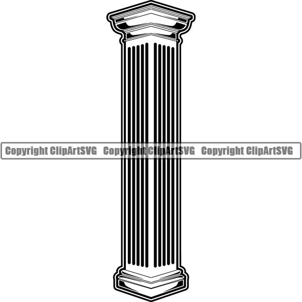 House Column Square ClipArt SVG