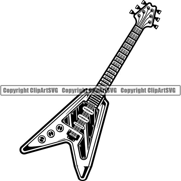 Music Musical Instrument Guitar Electric 8iik4 ClipArt SVG
