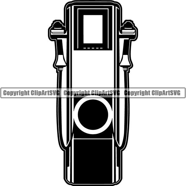 Sports Car Electric Vehicle Charging Station ClipArt SVG