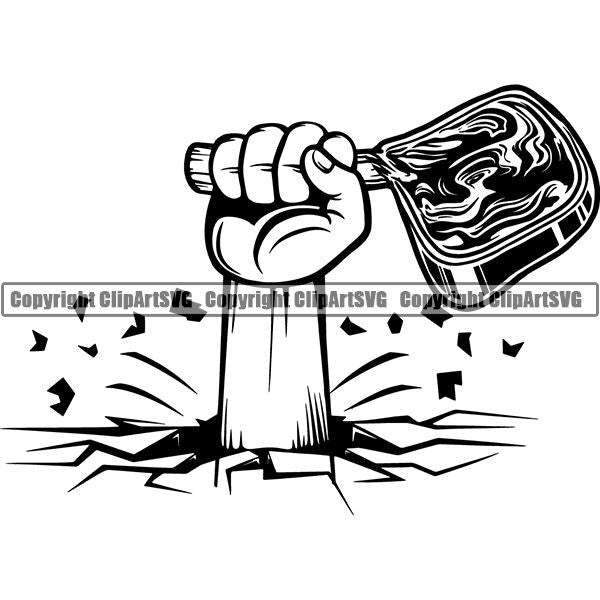 Cooking BBQ Bar-B-Que Barbque Chef Cook Butcher Logo ClipArt SVG