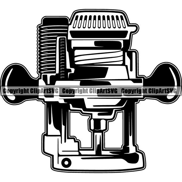 Construction Building Repair Service Drill Rotary ClipArt SVG