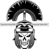 Spartan Warrior Gladiator Mask Skull ClipArt SVG