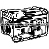 Mechanic Repair Shop Garage Gas Generator ClipArt SVG