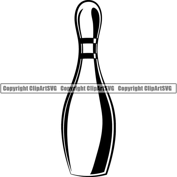 Sports Game Bowling Bowler Bowl Pin ClipArt SVG