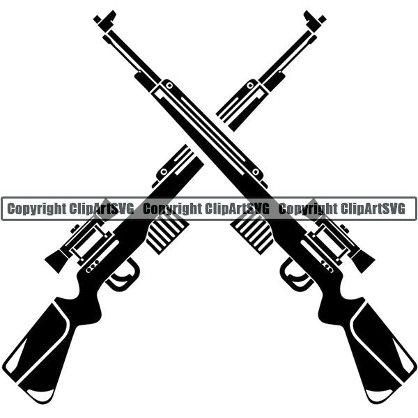 Military Weapon Gun Logo ClipArt SVG