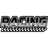 Sports Car Racing Text ClipArt SVG