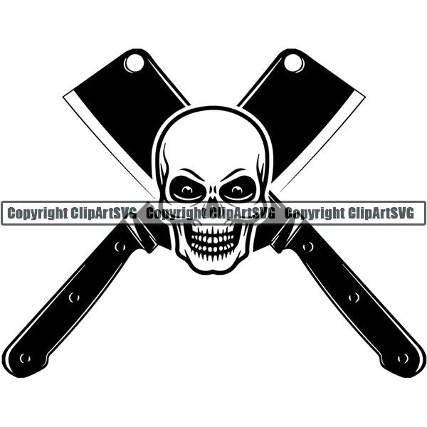 Cooking BBQ Bar-B-Que Barbque Chef Cook Butcher Logo ClipArt SVG