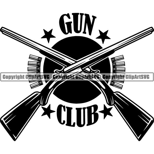 Military Weapon Gun Logo ClipArt SVG