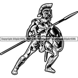 Spartan Warrior Gladiator Mask ClipArt SVG