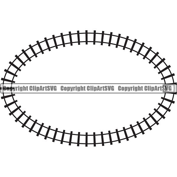 Locomotive Train Track Design Element  Black Oval.jpg