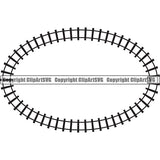 Locomotive Train Track Design Element  Black Oval.jpg
