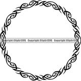 Viking Celtic Tribal Frame Border Design Element Circle ClipArt SVG