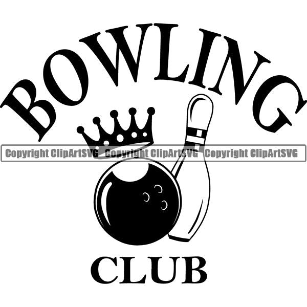 Sports Game Bowling Bowler Bowl Logo ClipArt SVG