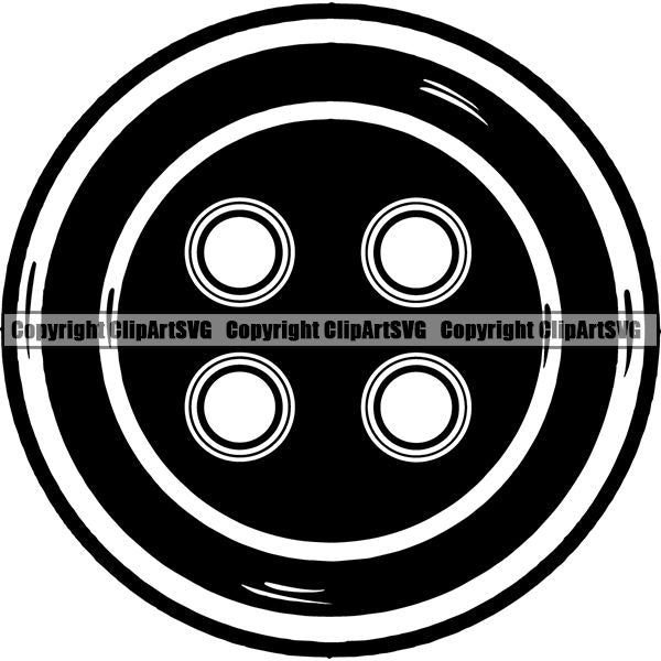 Tailor Seamstress Alterations Button ClipArt SVG