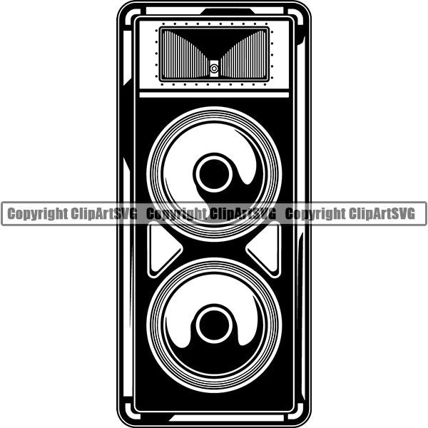 Speaker Audio Music Acoustic Device Sound ClipArt SVG