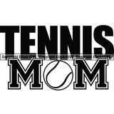 Sports Game Tennis Mom ClipArt SVG