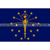 State Flag Square Indiana ClipArt SVG
