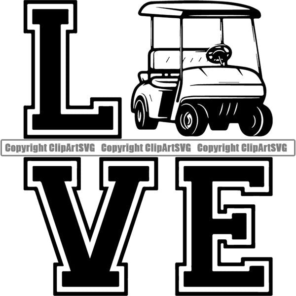 Sports Game Golf Love ClipArt SVG