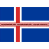 Country Flag Square Iceland ClipArt SVG