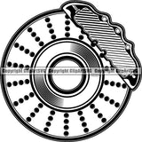 Mechanic Repair Shop Garage Disc Brakes ClipArt SVG