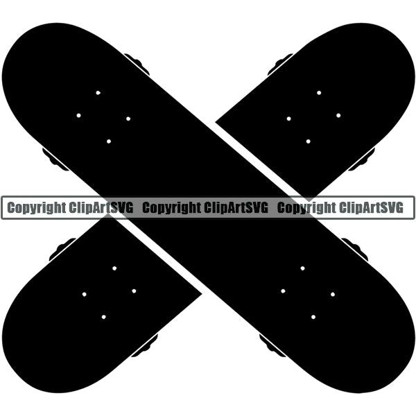 Sports Skateboarding Skateboard Logo ClipArt SVG