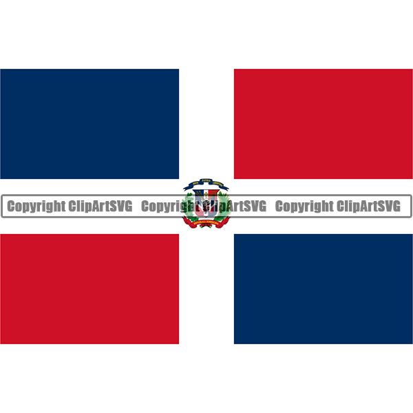 Country Flag Square Dominican Republic ClipArt SVG