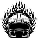 Sports Game Football Fire ClipArt SVG