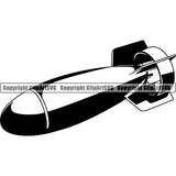 Military Weapon Fighter Jet Bomb ClipArt SVG