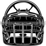 Sports Game Football Helmet ClipArt SVG