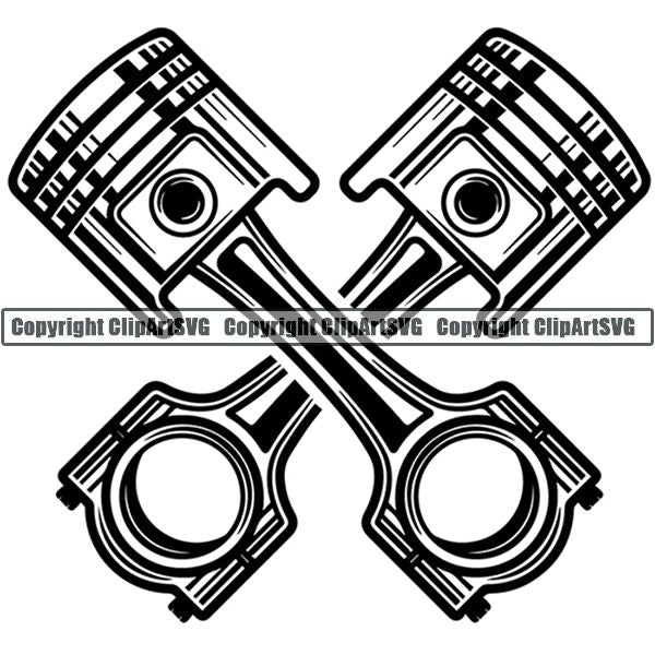 Mechanic Repair Shop Garage Logo ClipArt SVG