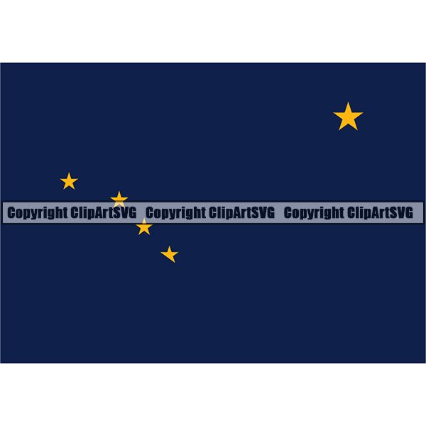 State Flag Square Alaska ClipArt SVG