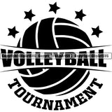 Sports Game Volleyball Logo ClipArt SVG