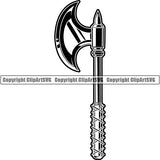 Viking Warrior Axe ClipArt SVG