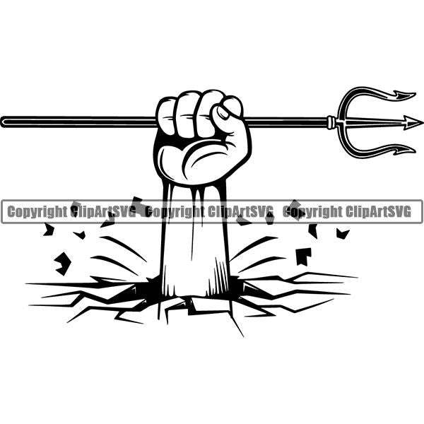 Diving Dive Diver Speargun Gaff Nautical Boat Boating Sail Fish Fishing ClipArt SVG