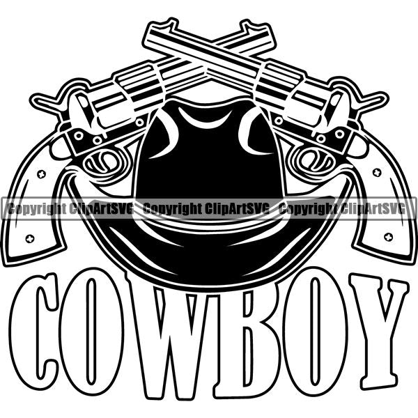 Occupation Cowboy Logo ClipArt SVG