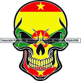 Country Flag Skull Grenada ClipArt SVG